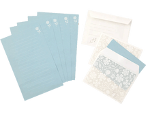 Light Blue Flowers, Letter Stationery Set