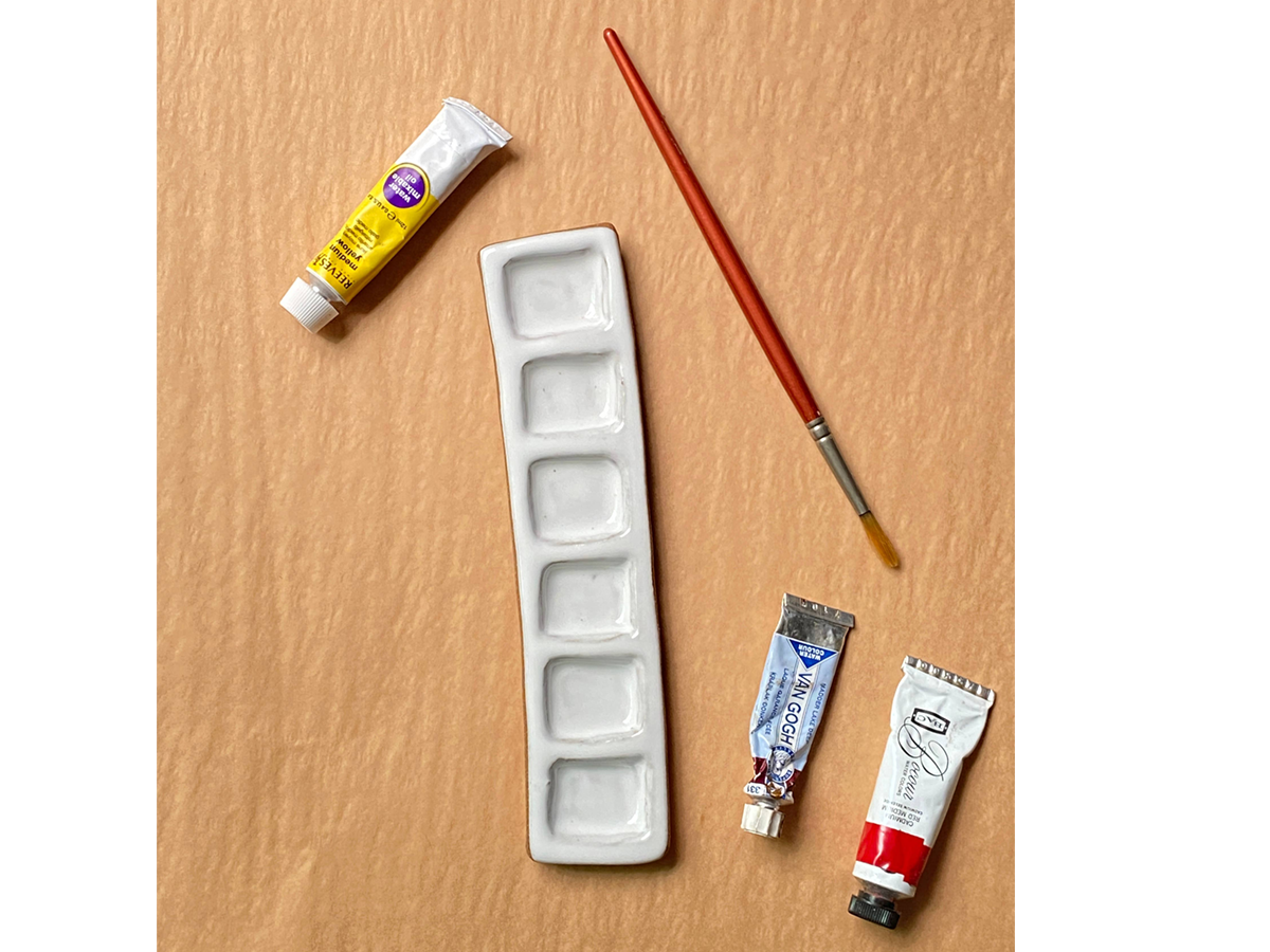 6Pan Ceramic Artist Paint Palette Noteworthy Paper & Press