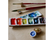 6-Pan Ceramic Artist Paint Palette