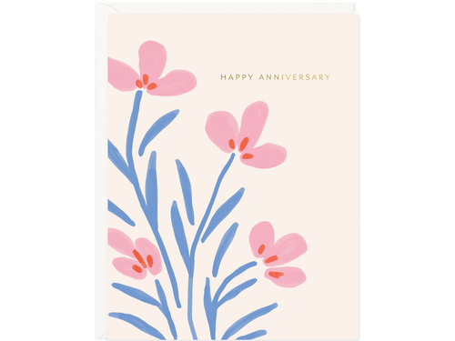 Anniversary Floral, Single Card