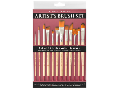 Artist's Paintbrush Set, 12 Brushes