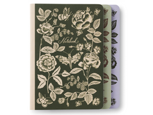 Assorted Set of 3 English Rose Notebooks