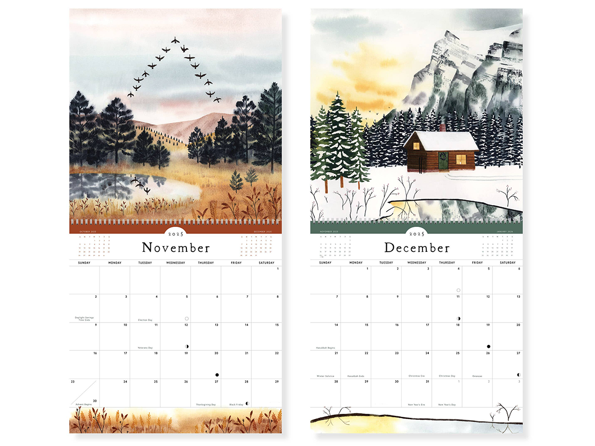 2025 Quiet Earth Wall Calendar Noteworthy Paper & Press Quiet Man Calendar 2025