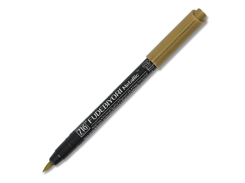 Zig Fudebiyori Metallic Brush Pen, Gold