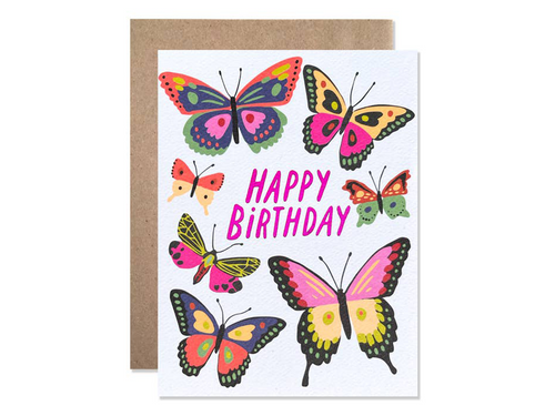 Happy Birthday Butterflies, Single Card