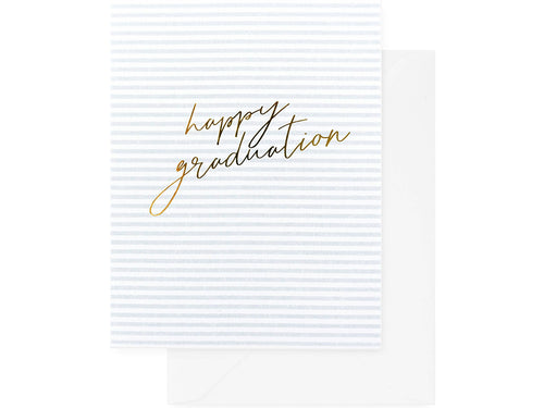Happy Graduation Stripes, Single Card