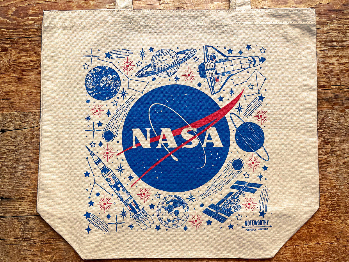 CafePress NASA Logo Natural Canvas Tote Bag – Reusable Shopping & Beach Bag - View #4
