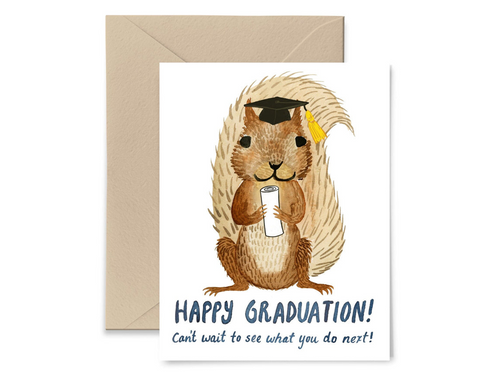 Squirrel Graduation, Single Card