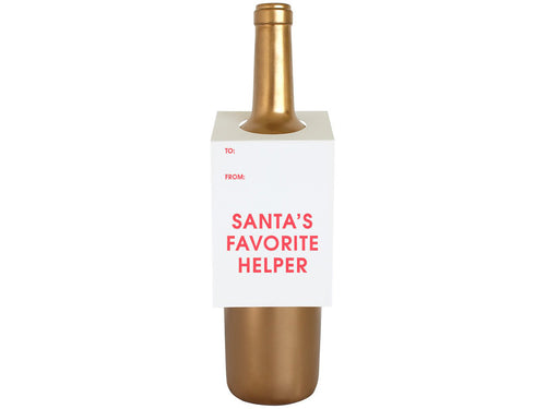 Santa's Favorite Helper, Wine & Spirit Tag