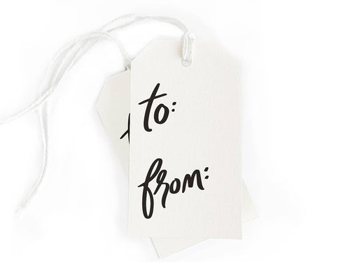 To/From Gift Tags, Set of 10