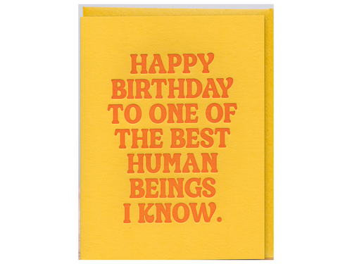 Best Human Beings Birthday, Single Card