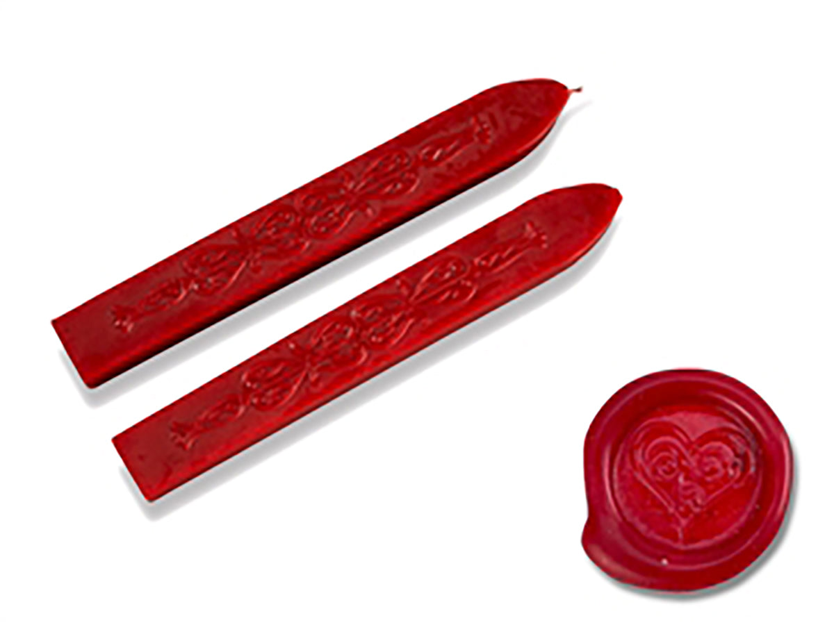 Palm Red Non-Wick Filigree Sealing Wax Sticks for Wax Seal Stamp