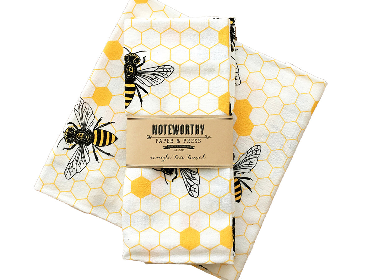 Noteworthy-Honeycomb and Bee Towel