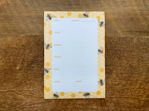 Honey Bees Weekly Desk Planner