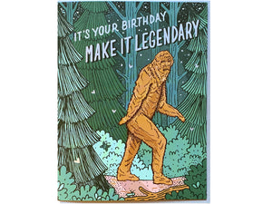 Bigfoot Birthday Greeting Card