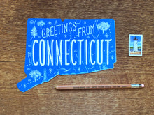 Greetings from Connecticut Postcard