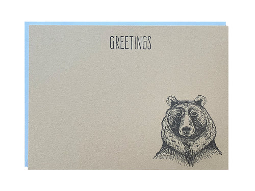 Greetings Bear Flat Stationery