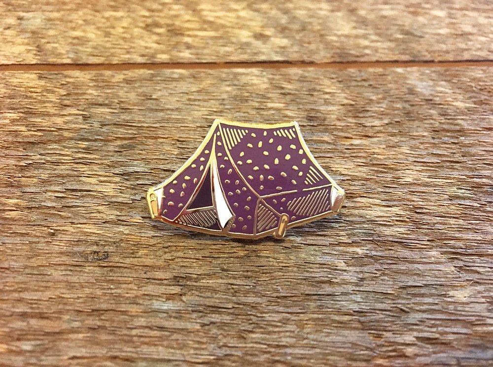 pin tent Tent Enamel Pin – Noteworthy Paper & Press