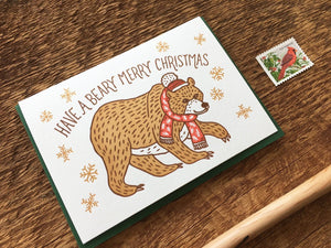 Beary Merry Christmas Greeting Card