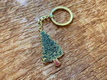Pine Tree Enamel Keychain