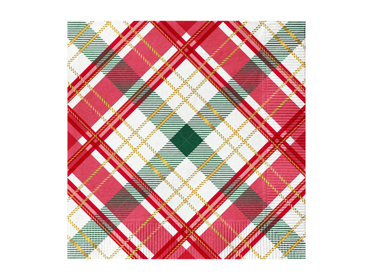 Holiday Plaid Napkin, Set of 20 Noteworthy Paper & Press