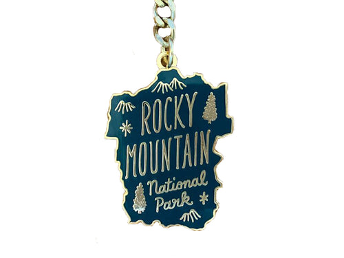 Rocky Mountain National Park Enamel Keychain