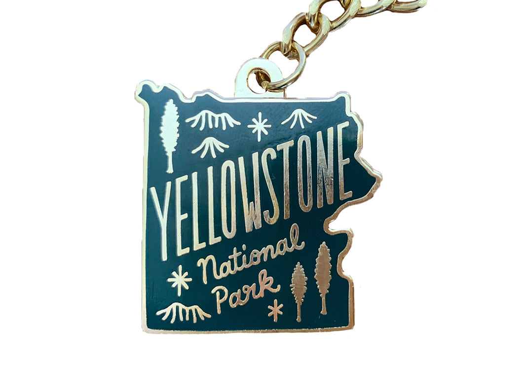 Yellowstone National Park Enamel Keychain