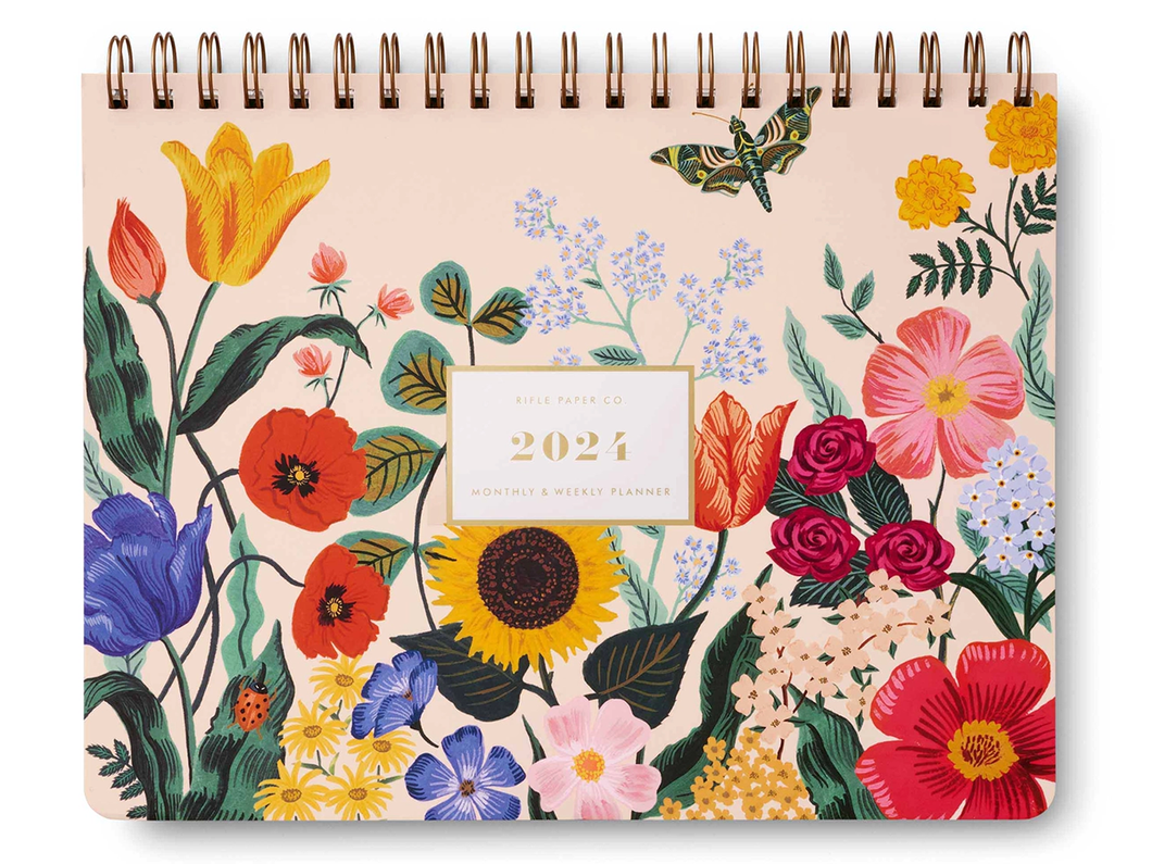 2024, 12-Month Blossom Top Spiral Planner