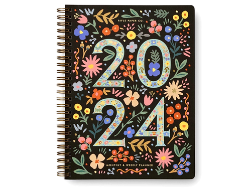 2024, 12-Month Flores Softcover Spiral Planner