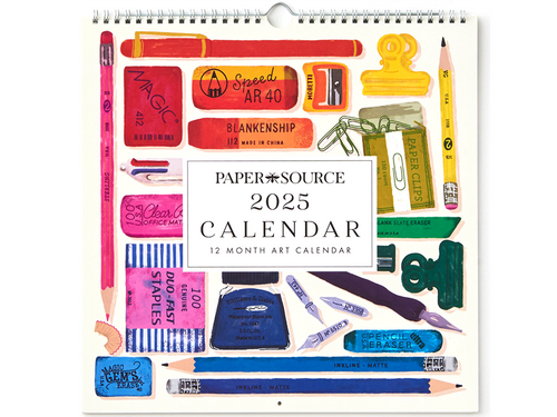 2025 12-Month Art Grid Wall Calendar