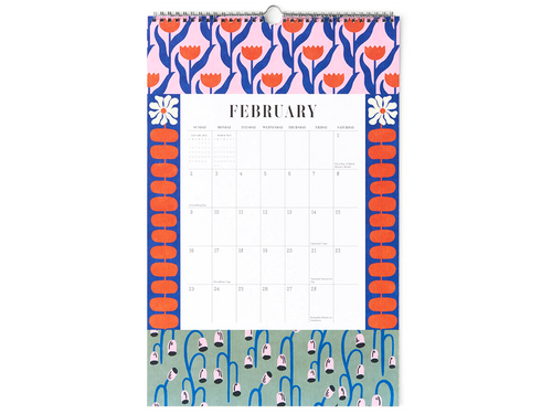 2025 12-Month Patchwork Wall Calendar