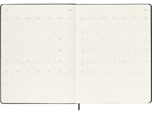 2025-2026 18 Month Weekly Extra Large Hardcover Planner, Black