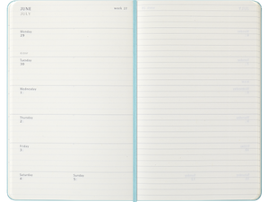2025-2026 18 Month Weekly Large Hardcover Planner, Aquamarine