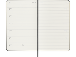 2025-2026 18 Month Weekly Large Hardcover Planner, Black