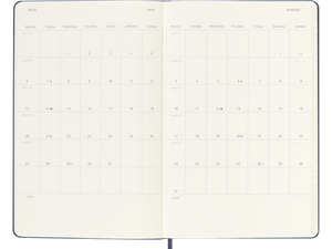 2025-2026 18 Month Weekly Large Hardcover Planner, Sapphire Blue