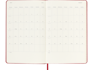 2025-2026 18 Month Weekly Large Hardcover Planner, Scarlet Red