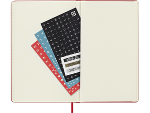 2025-2026 18 Month Weekly Large Hardcover Planner, Scarlet Red