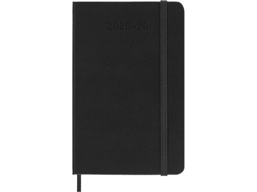 2025-2026 18 Month Weekly Pocket Hardcover Planner, Black
