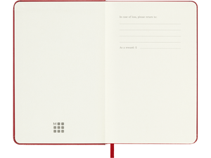 2025-2026 18 Month Weekly Pocket Hardcover Planner, Scarlet Red