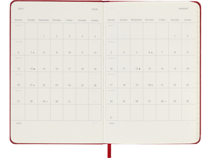 2025-2026 18 Month Weekly Pocket Hardcover Planner, Scarlet Red