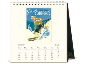 2025 Vintage Travel Desk Calendar