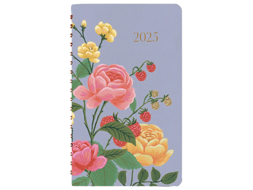 2025 Roses 12-Month Spiral Pocket Planner