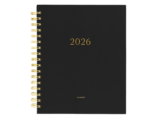 2026 Black Signature Spiral Planner