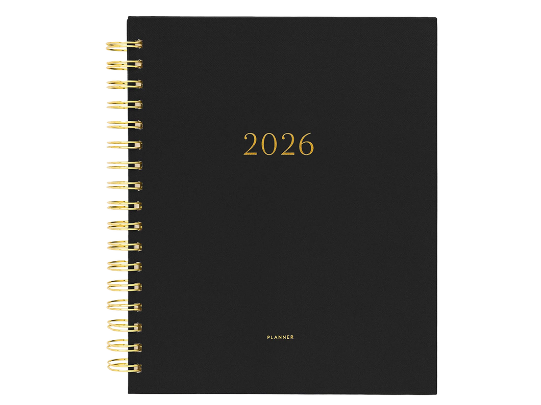 2026 Black Signature Spiral Planner