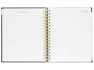 2026 Black Signature Spiral Planner
