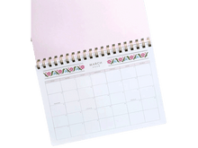 2026 Block Print Stripe Desktop Planner