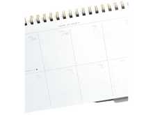 2026 Block Print Stripe Desktop Planner