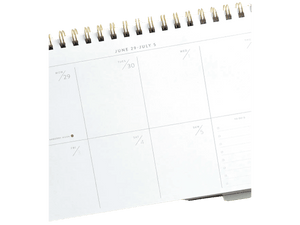 2026 Block Print Stripe Desktop Planner