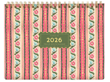 2026 Block Print Stripe Desktop Planner