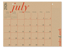 2026 12-Month Great Big Calendar